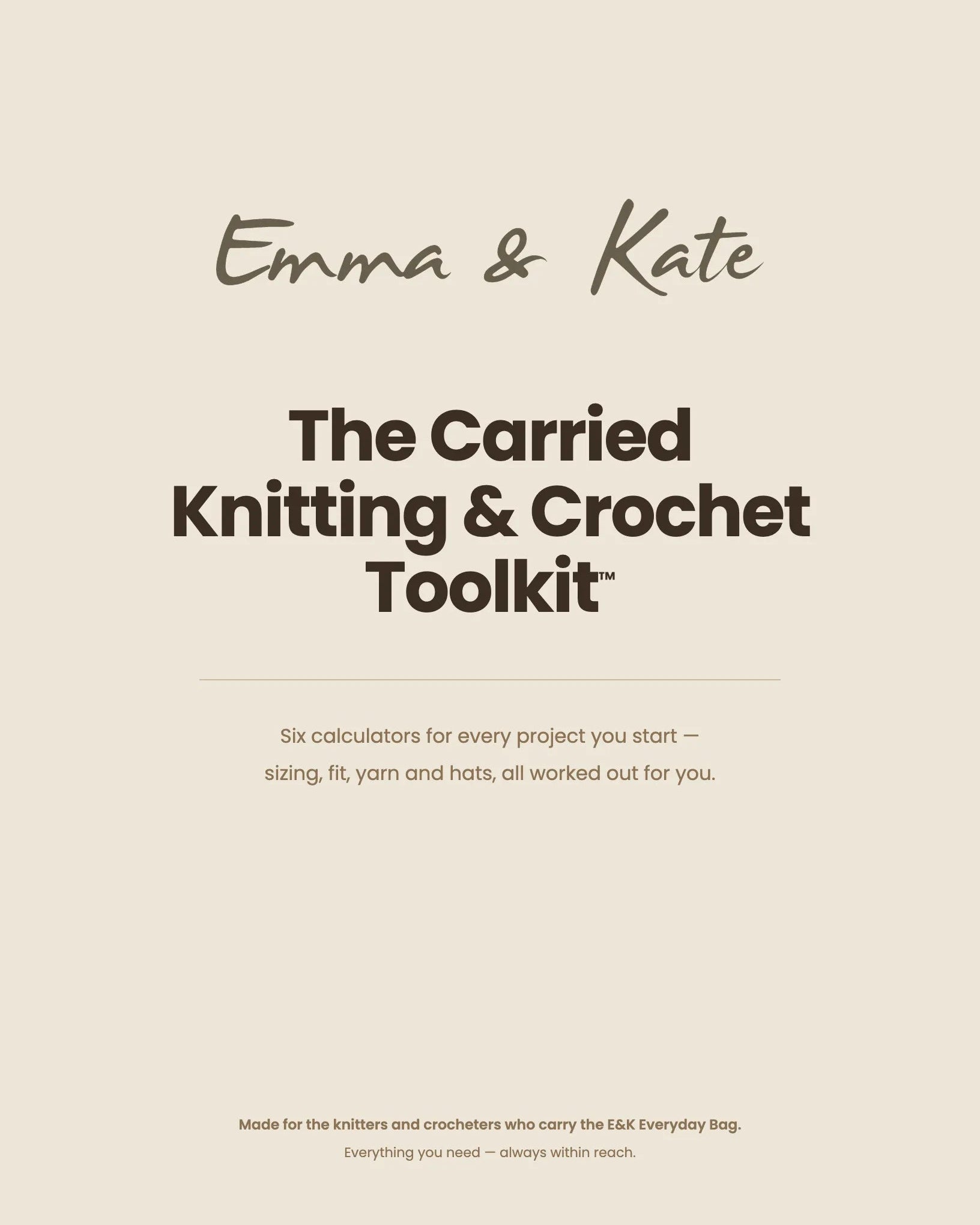 The Carried Knitting & Crochet Toolkit (Digital Product)