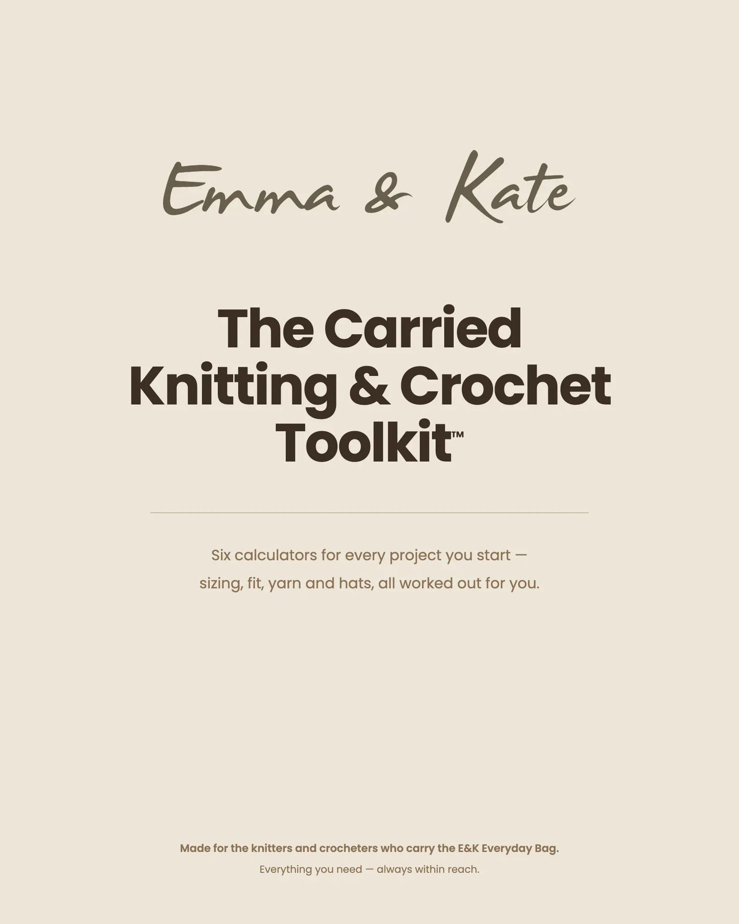 The Carried Knitting & Crochet Toolkit (Digital Product)
